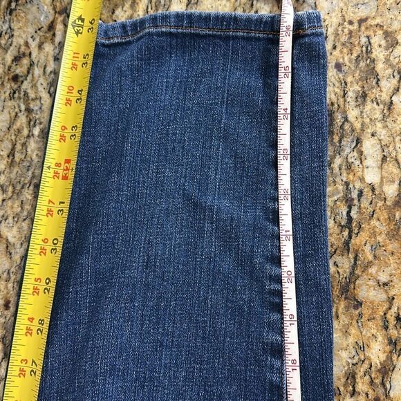 Eileen Fisher Medium Wash Organic Cotton Slim Stretch Mid Rise Jeans Size 32 - Picture 8 of 9